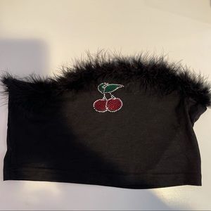 Y2K cherry bandeau